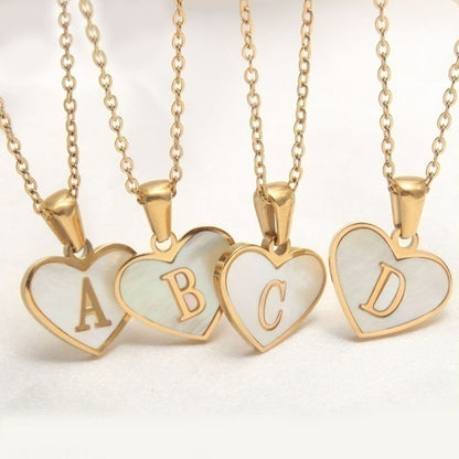 Golden Heartstrings Custom Letter Necklace