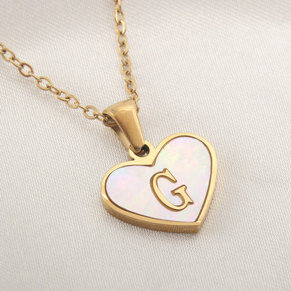 Golden Heartstrings Custom Letter Necklace