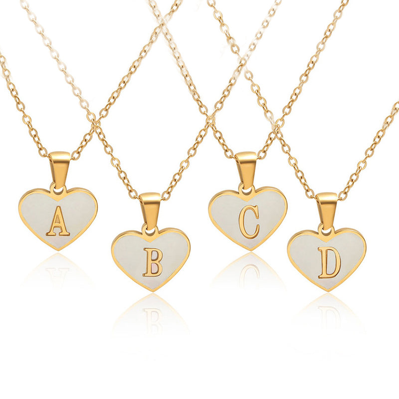 Golden Heartstrings Custom Letter Necklace