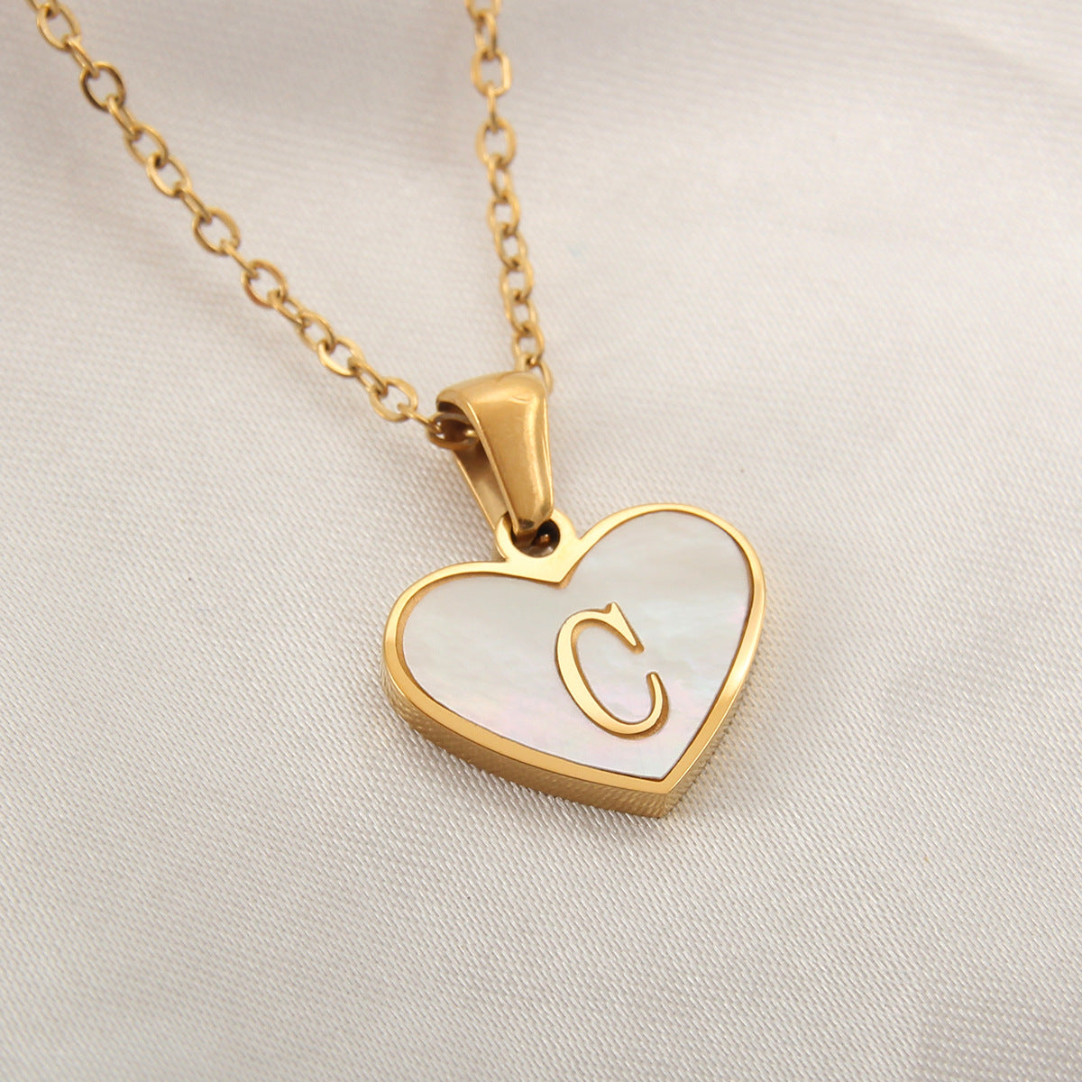 Golden Heartstrings Custom Letter Necklace