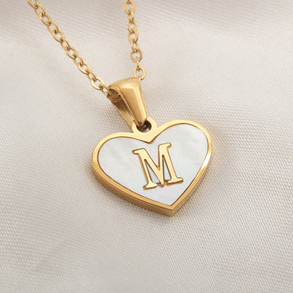 Golden Heartstrings Custom Letter Necklace