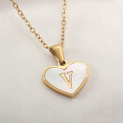 Golden Heartstrings Custom Letter Necklace