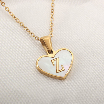 Golden Heartstrings Custom Letter Necklace