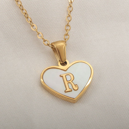 Golden Heartstrings Custom Letter Necklace