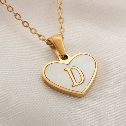 Golden Heartstrings Custom Letter Necklace