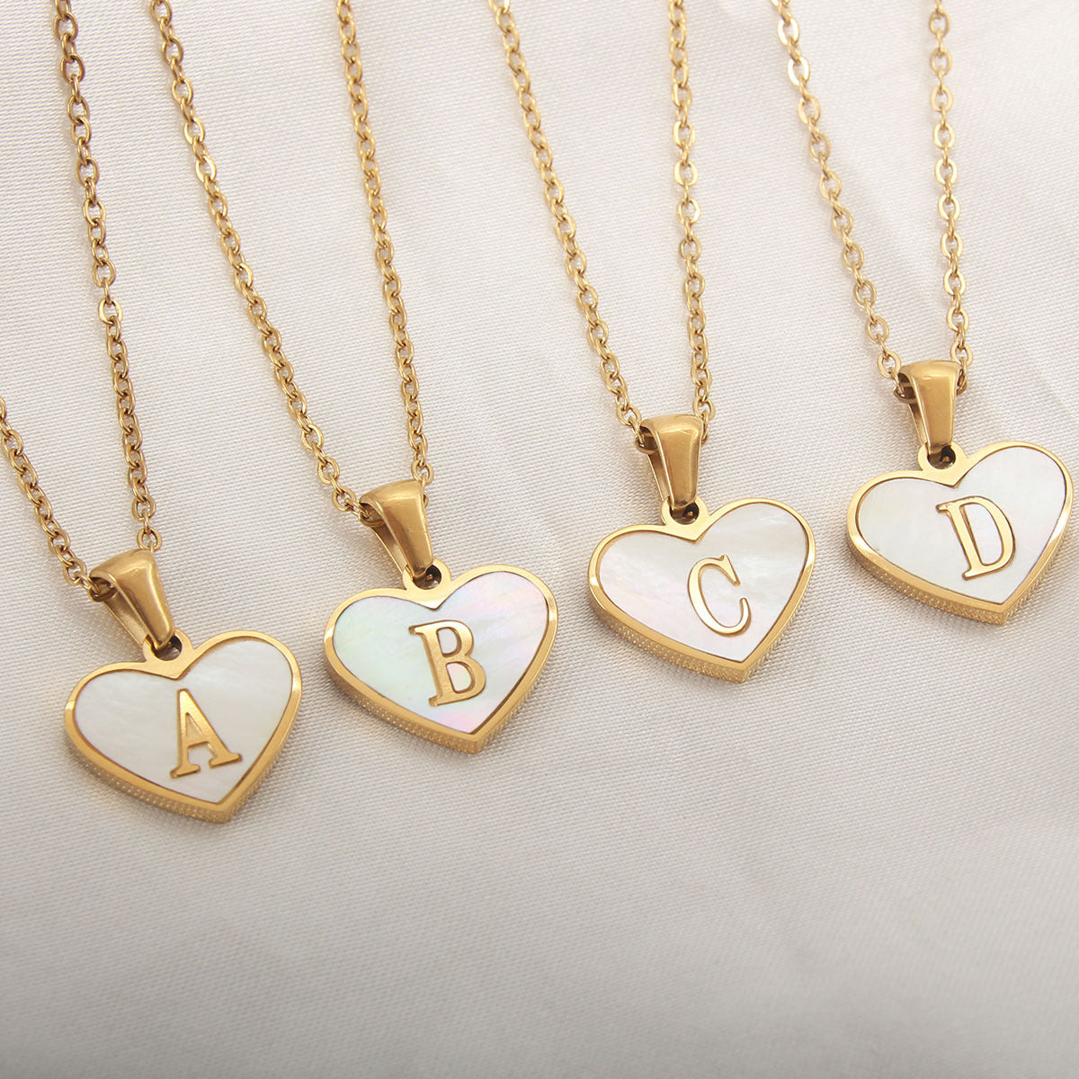 Golden Heartstrings Custom Letter Necklace