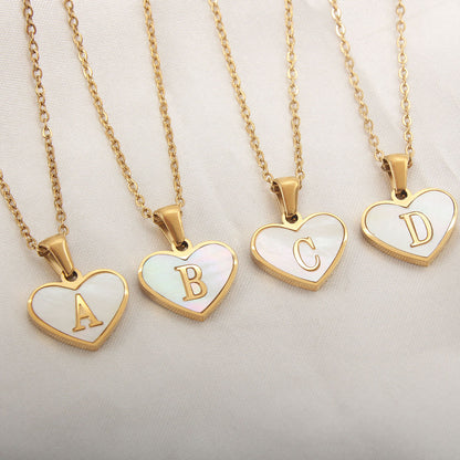 Golden Heartstrings Custom Letter Necklace