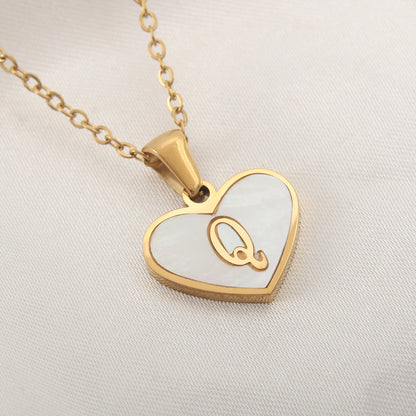 Golden Heartstrings Custom Letter Necklace