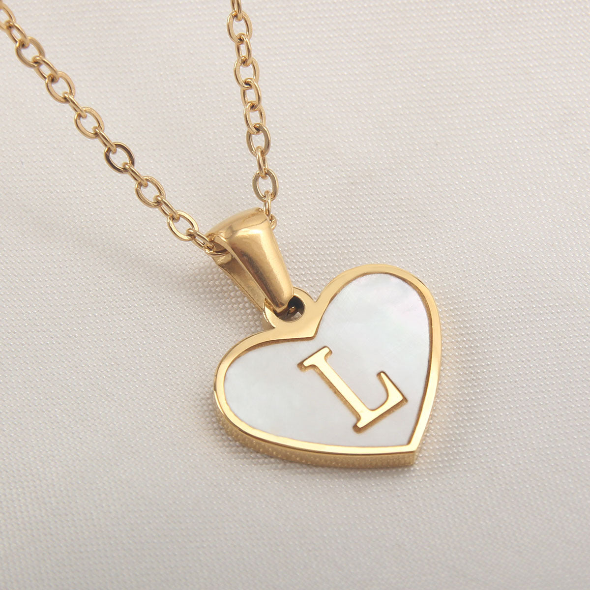 Golden Heartstrings Custom Letter Necklace