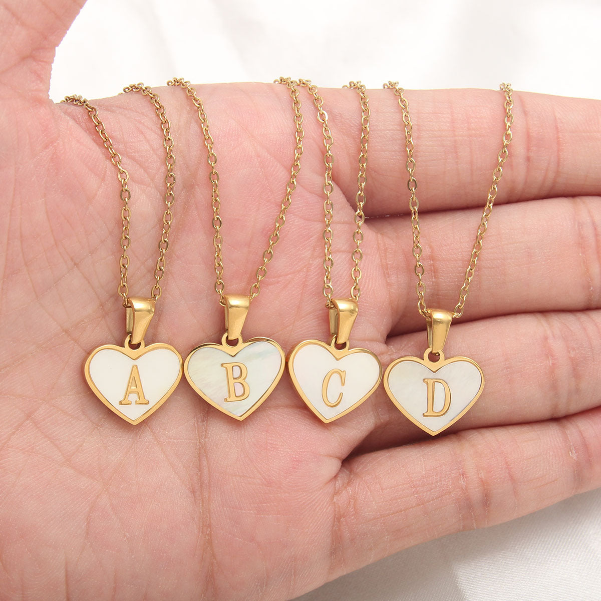 Golden Heartstrings Custom Letter Necklace