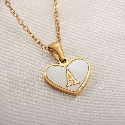 Golden Heartstrings Custom Letter Necklace