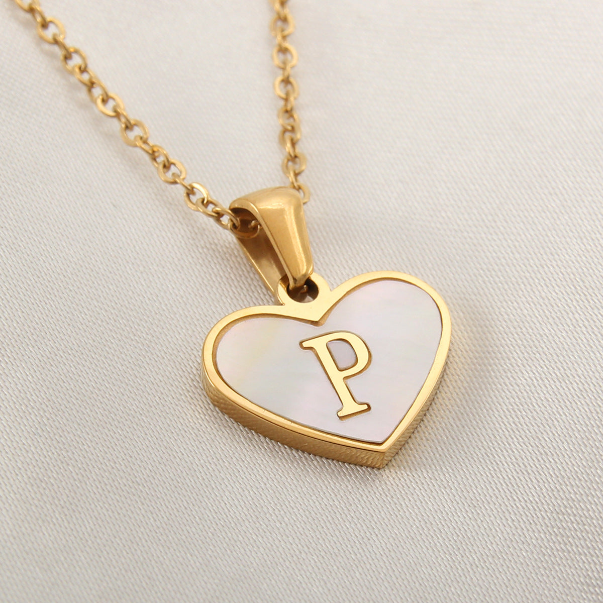 Golden Heartstrings Custom Letter Necklace