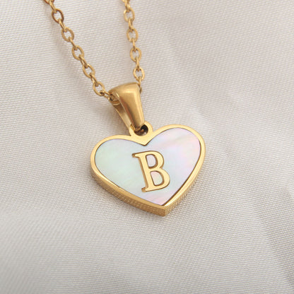 Golden Heartstrings Custom Letter Necklace