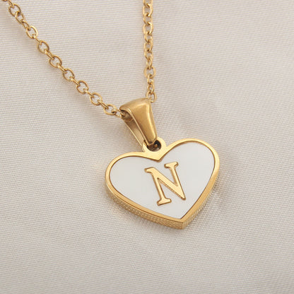 Golden Heartstrings Custom Letter Necklace