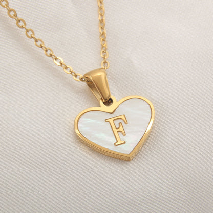 Golden Heartstrings Custom Letter Necklace