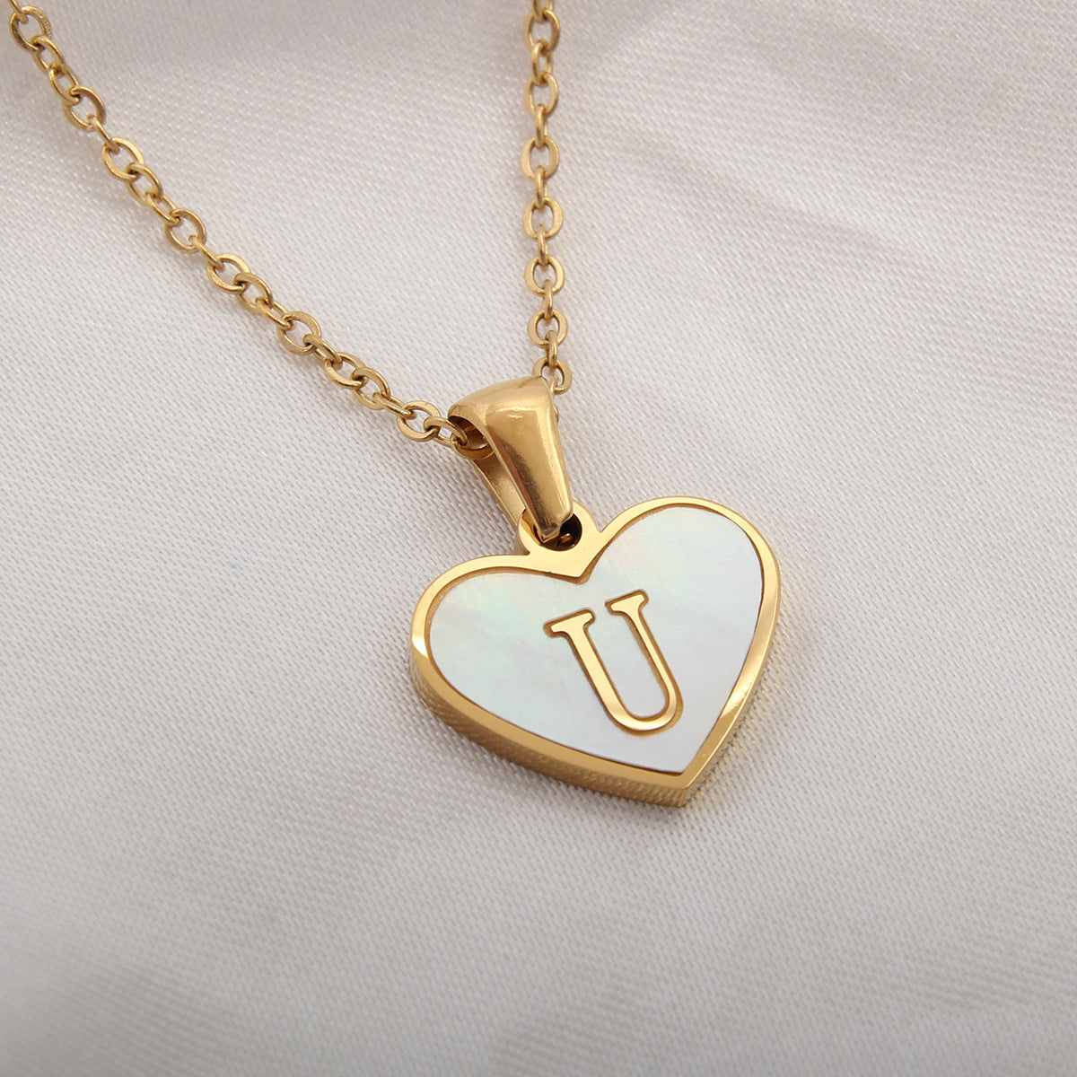 Golden Heartstrings Custom Letter Necklace