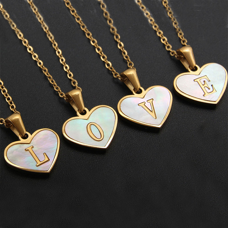 Golden Heartstrings Custom Letter Necklace